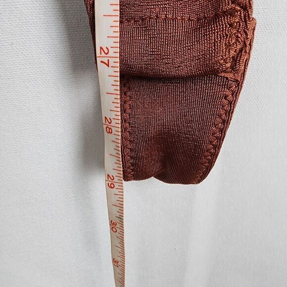 Intimately Free People Turnt Bodysuit Long Sleeve Draped Thong Brown Size S - Picture 8 of 8